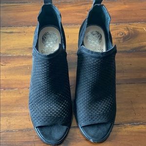 Vince Camuto Peep Toe Perforated Booties